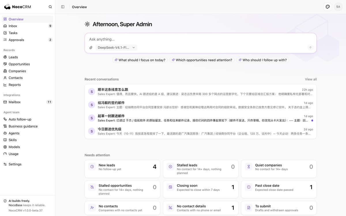 NocoCRM overview